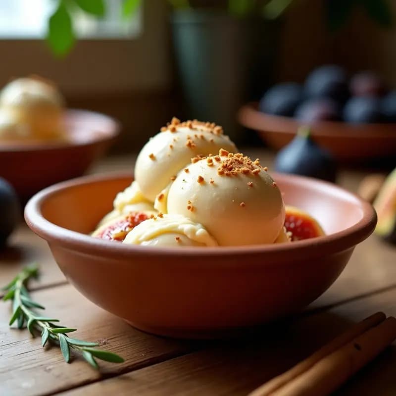 Helado de Téron e Higos: Postre Portugués Vegano Sin Lácteos