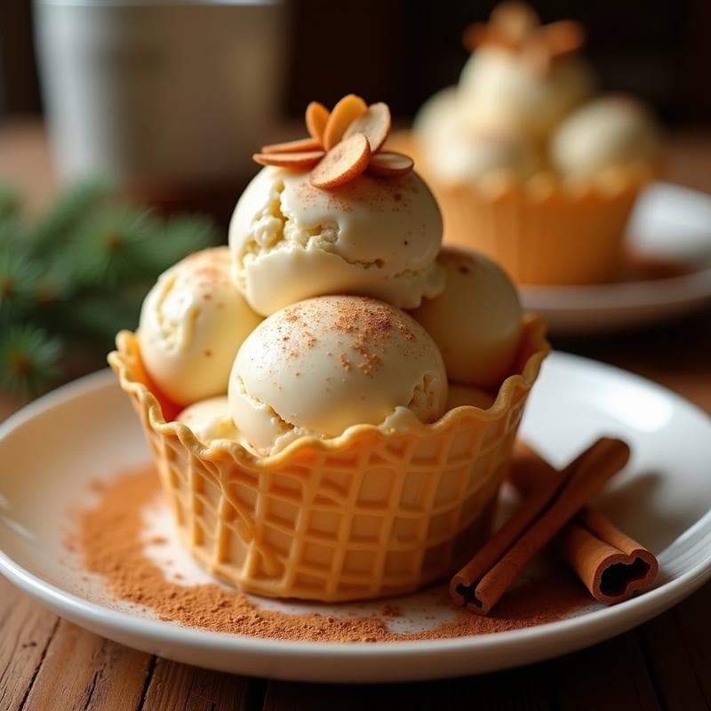 Helado de Turrón de Agramonte y Canela: Postre Español Tradicional Sin Horno