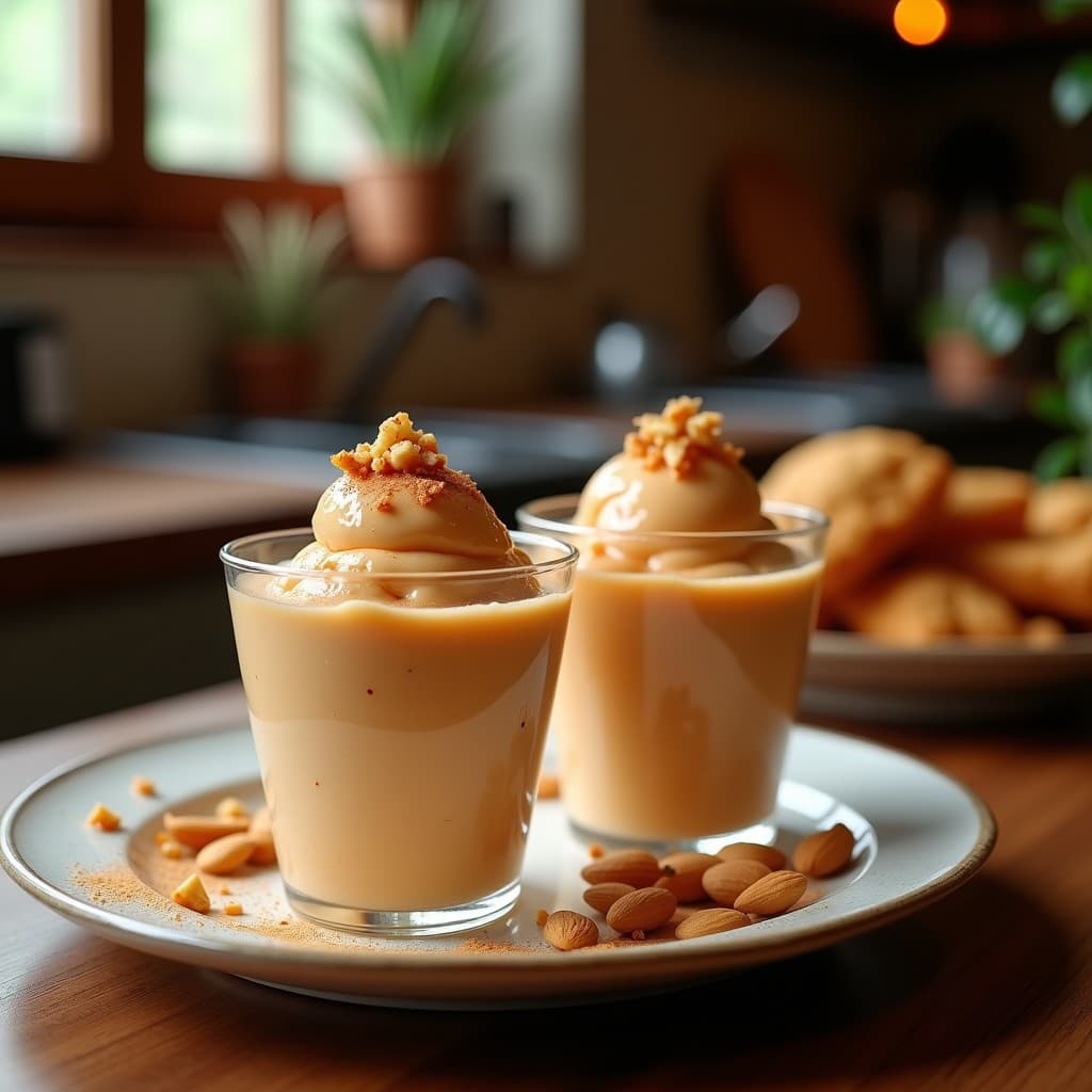 Helado de Turrón de Almendras y Romesco: Postre Español Sin Lácteos en Airfryer
