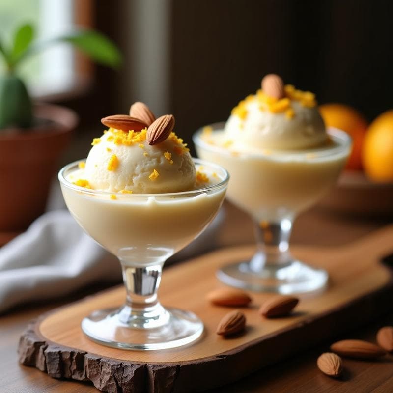 Helado de Turrón y Almendras: Postre Español Sin Azúcar en 3 Ingredientes y Sin Heladera
