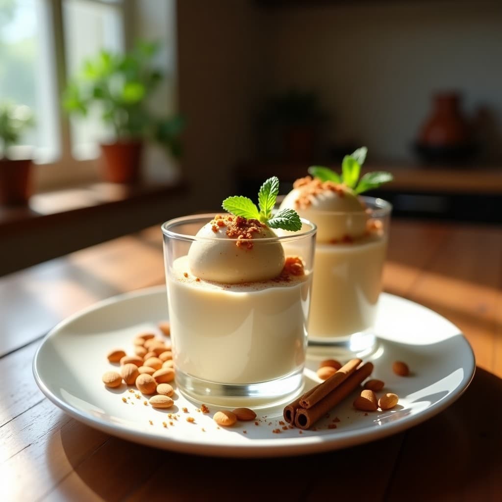 Helado de Turrón y Canela: Postre Español Keto con Base de Almendras