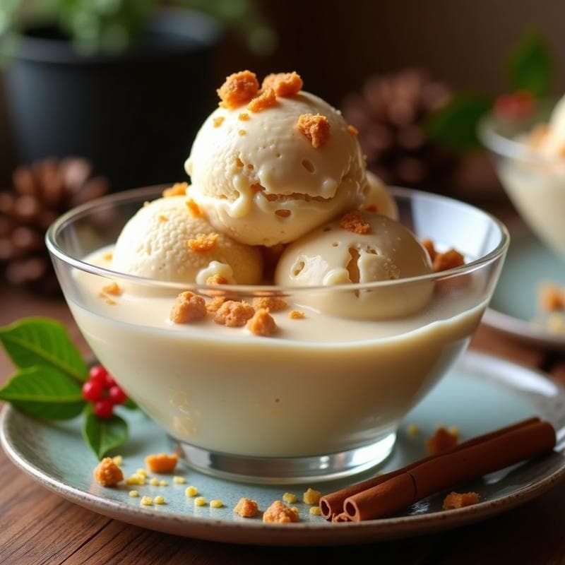Helado de Turrón y Praliné de Avellana: Postre Navideño Keto Sin Azúcar