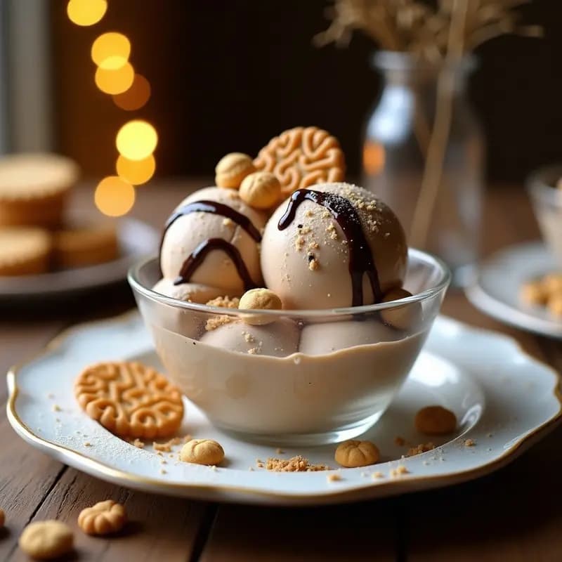 Helado de Turrón y Stracciatella con Trozos de Galleta María: Receta Italiana para Navidades Calurosas