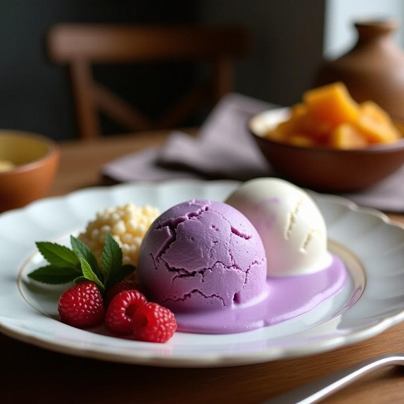 Helado de Ube y Leche de Coco: Postre Filipino Sin Azúcar y Sin Horno en 4 Ingredientes
