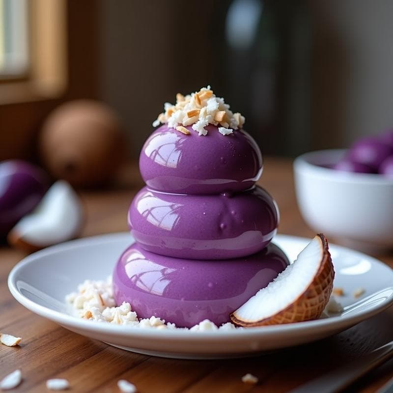 Helado de Ube y Leche Condensada Vegana: Postre Filipino Sin Lácteos
