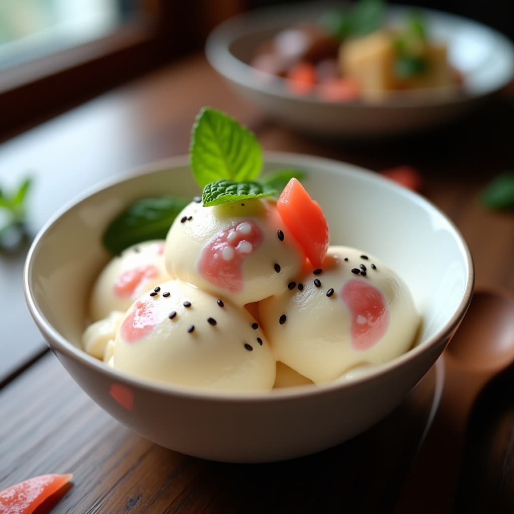 Helado de Umeboshi y Yogur de Soja: Postre Japonés Probiótico y Sin Lácteos