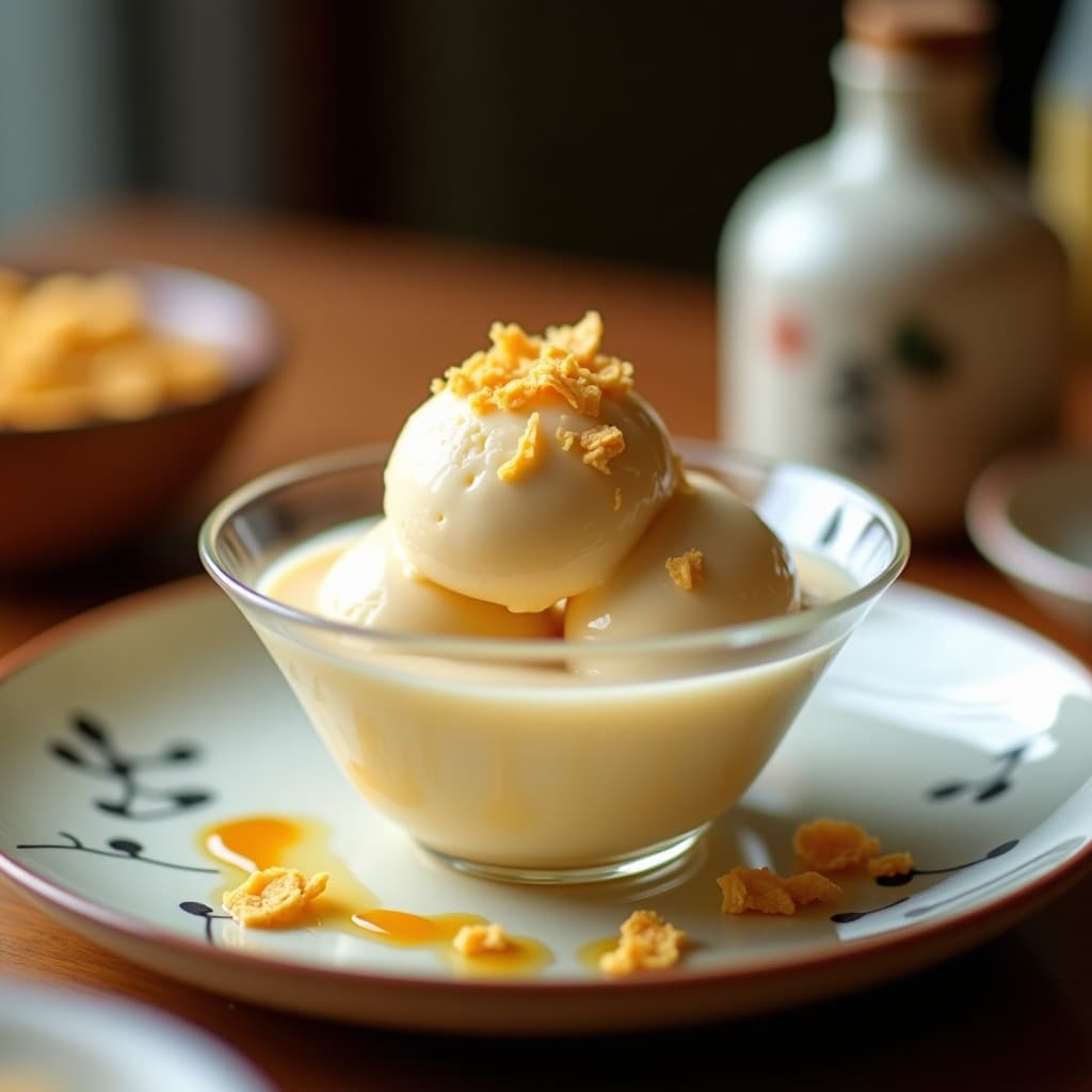 Helado de Umeshu y Leche de Almendras: Postre Japonés Sin Azúcar y Vegano