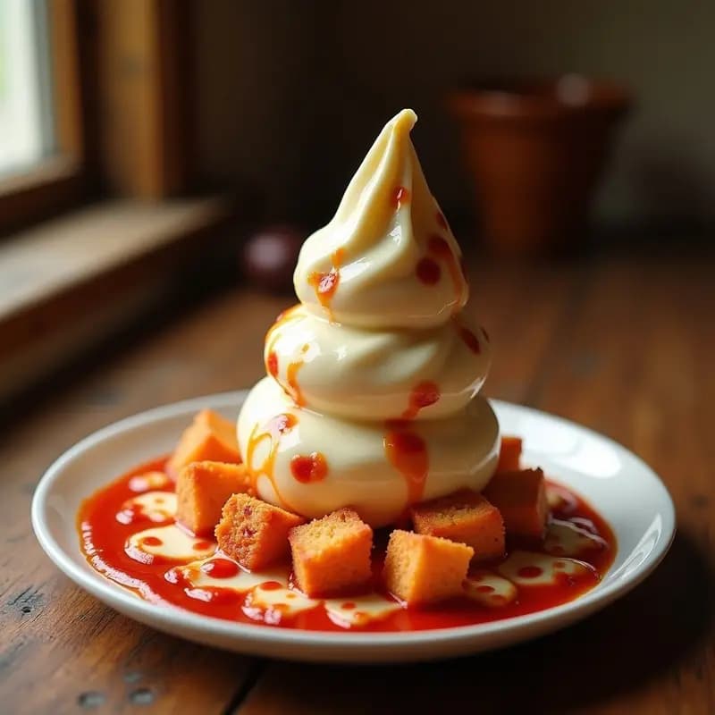 Helado de Vainilla con Trozos de Pizza Pepperoni: ¿Postre o Cena? Tú Decides