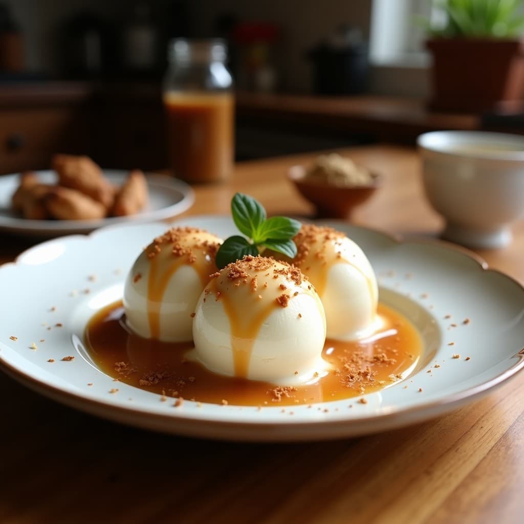 Helado de Yacón y Canela con Swirl de Caramelo de Coco: Postre Peruano Keto