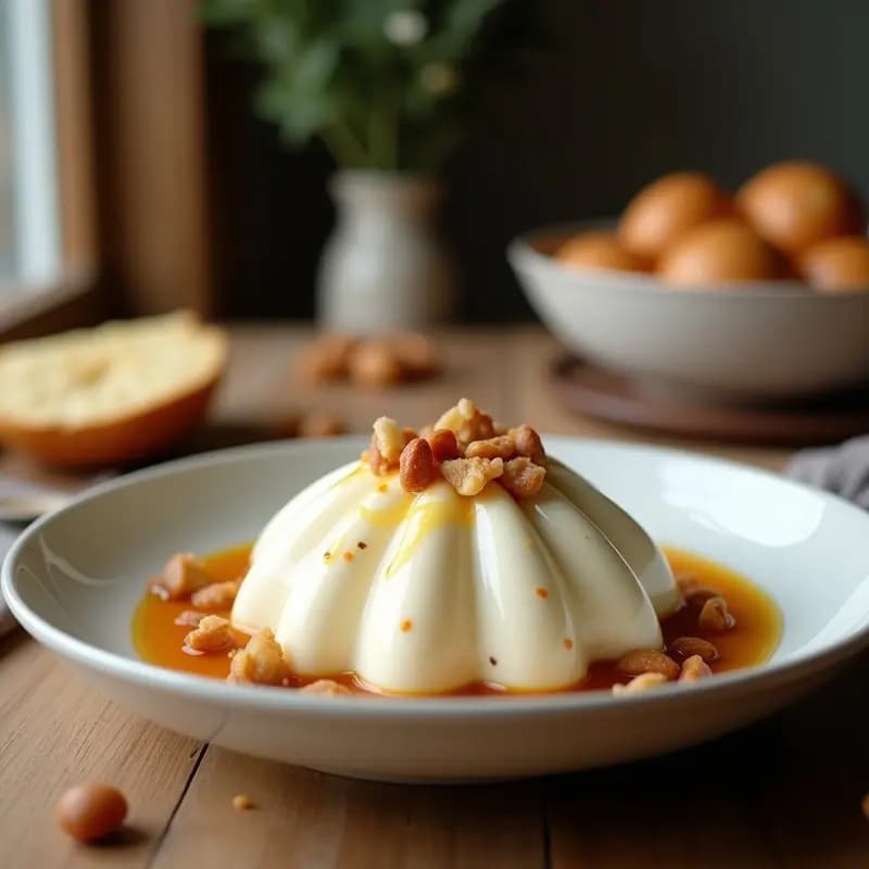 Helado de Yogur de Cabra con Miel y Nueces: Postre Mediterráneo Alta en Proteína