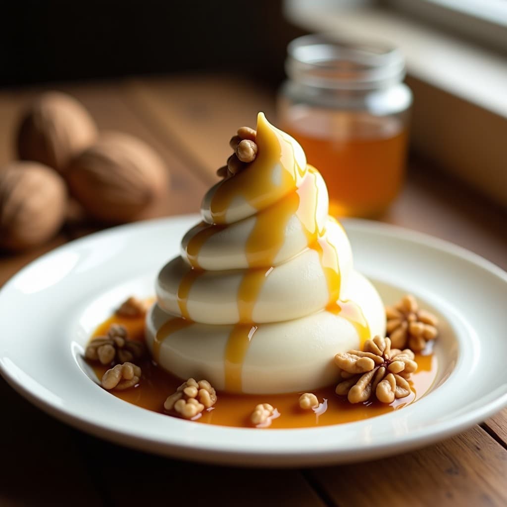 Helado de Yogaurt Griego y Miel con Nueces: Postre Alto en Proteína Sin Azúcar Añadido