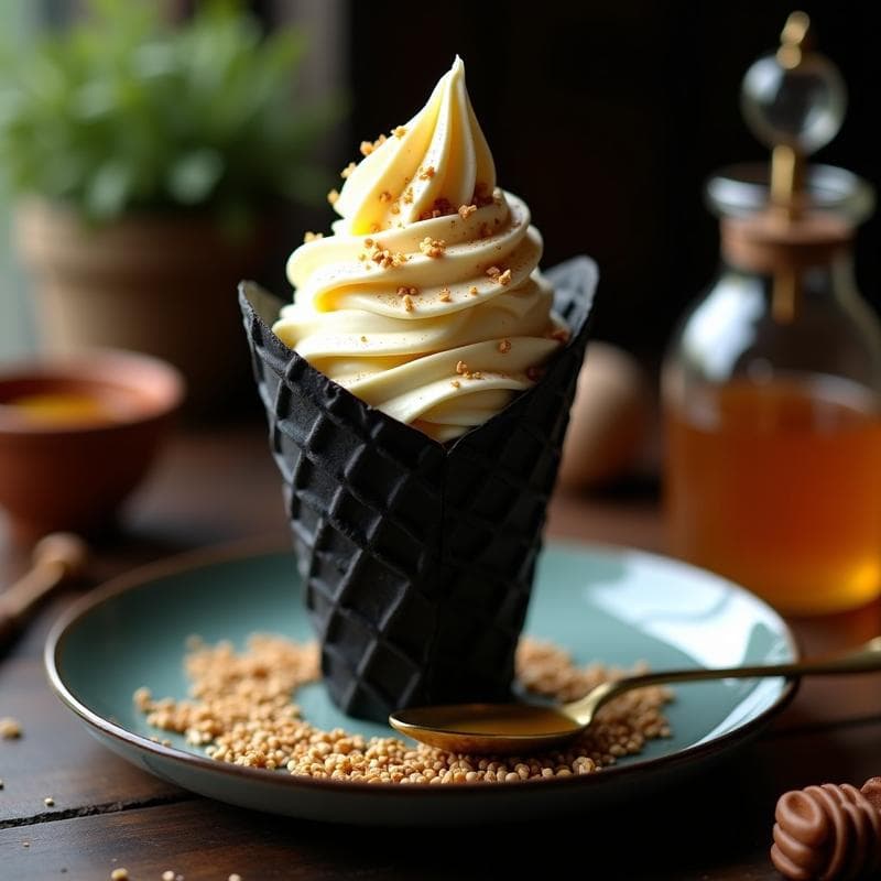 Helado de Za’atar y Miel: Postre Árabe Sin Lácteos con Toque Salado