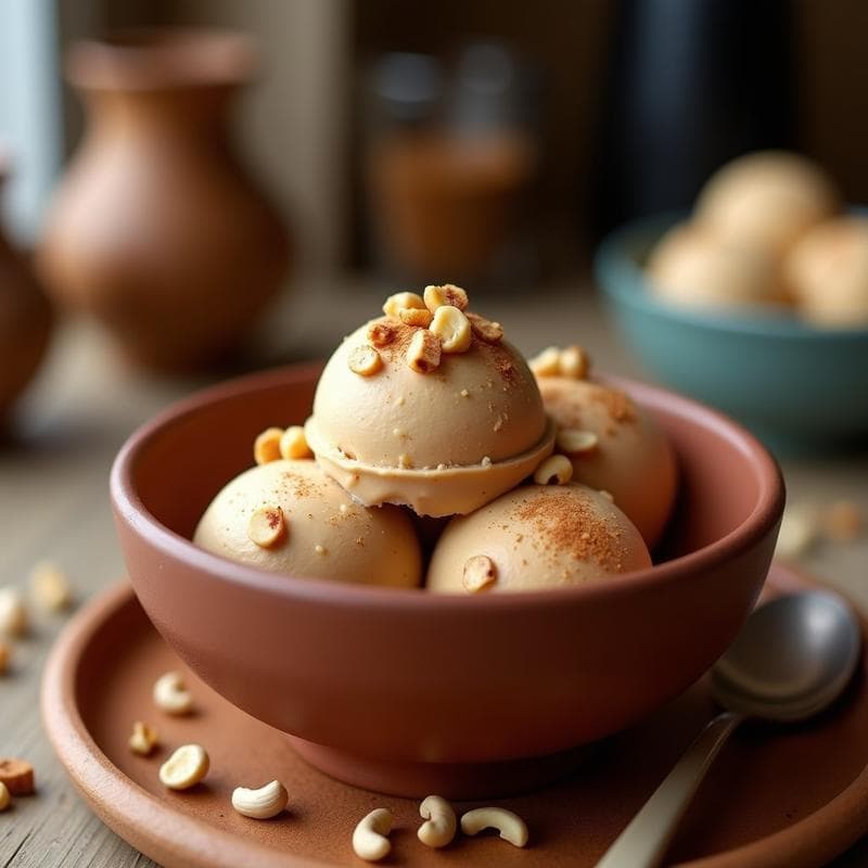 Helado de Zarzaparrilla y Leche de Anacardo: Postre Vegano Sin Azúcar y Afrodescendiente
