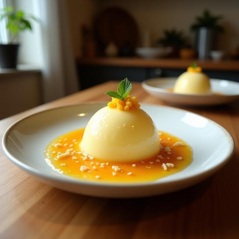 Helado de Zenziver (Jengibre) y Limón con Crujiente de Almendra: Postre Detox y Refrescante