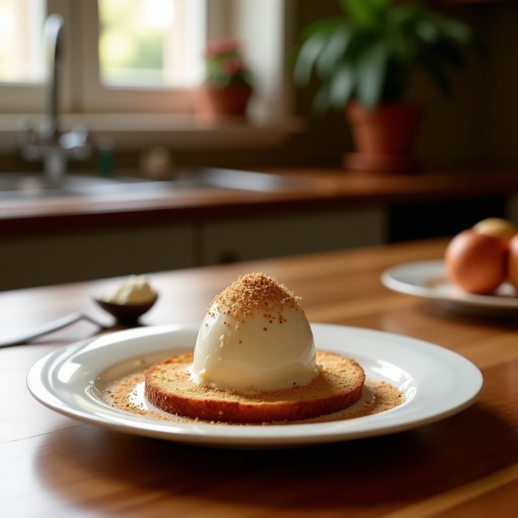 Helado de Zuccotto de Café y Avenas Tostadas: Postre Italiano Keto Sin Horno