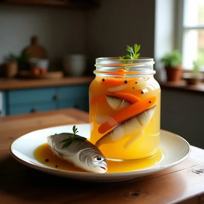 Herring en Escabeche con Cebolla y Zanahoria: Entrante de Pescado Azules