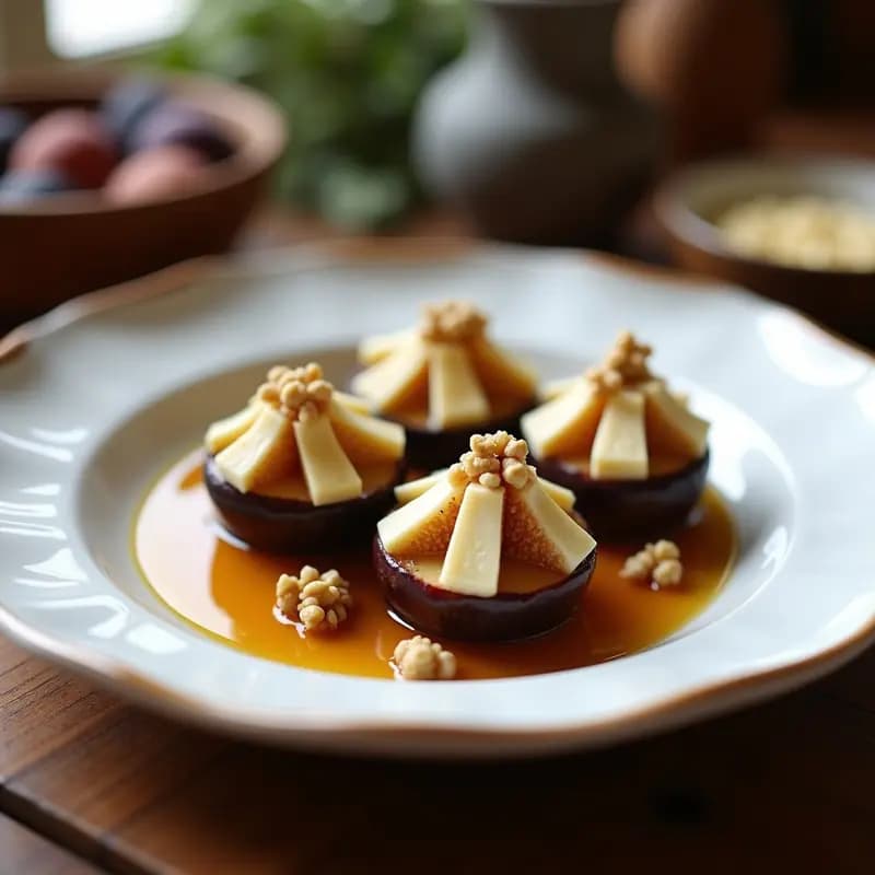 Higos en almíbar con queso curado y nueces: Postre extremeño de temporada