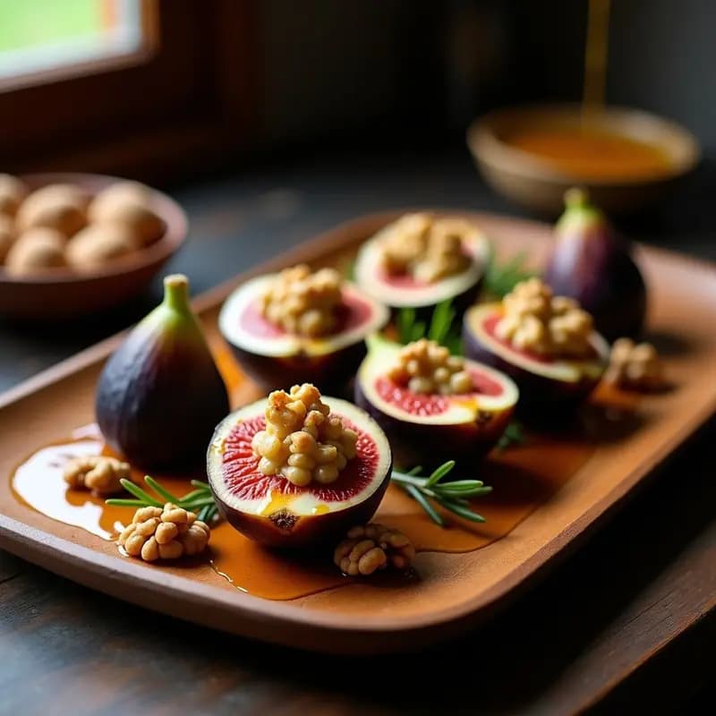 Higos Rellenos de Queso Cabrales y Nueces: Aperitivo Dulce-Salado con Miel