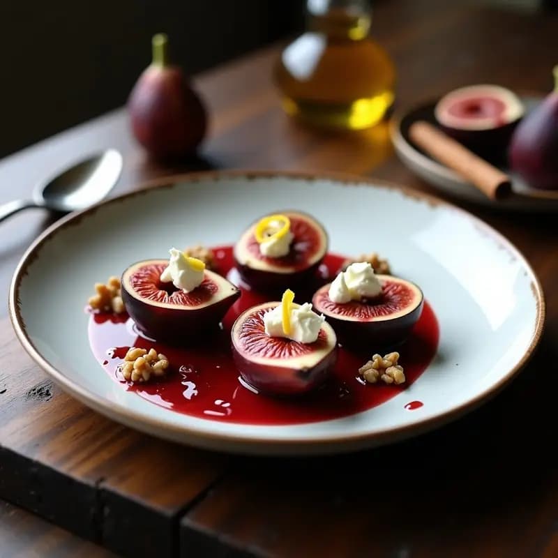 Higos al Vino Tinto con Queso de Cabra: Postre Otoñal Rápido y Sofisticado