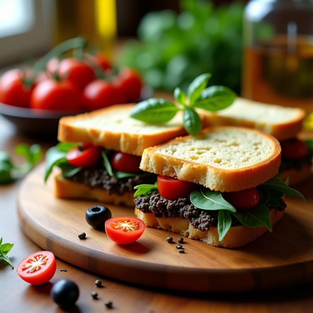 Hobz tal-Malti con Paté de Aceitunas Negras: Bocadillo Maltés Tradicional sin Gluten