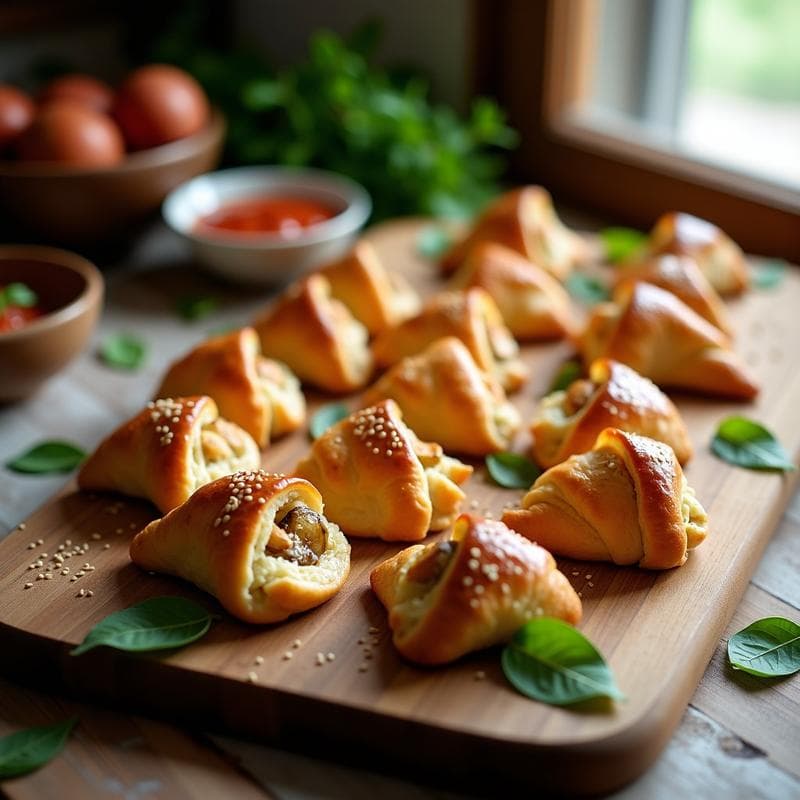 Hojaldres de Berenjena y Ricotta con Salsa de Tomate Seco: Entrante Italiano en Thermomix