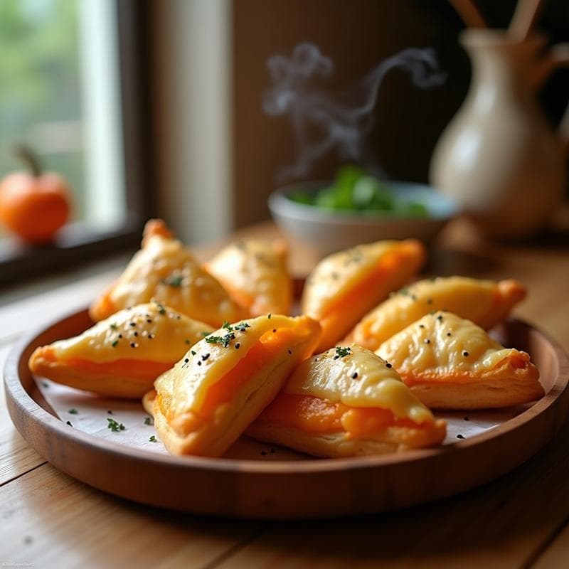 Hojaldres de Calabaza Kabocha y Queso de Castaña: Receta Vegana en Airfryer con Toque Dulce-Salado