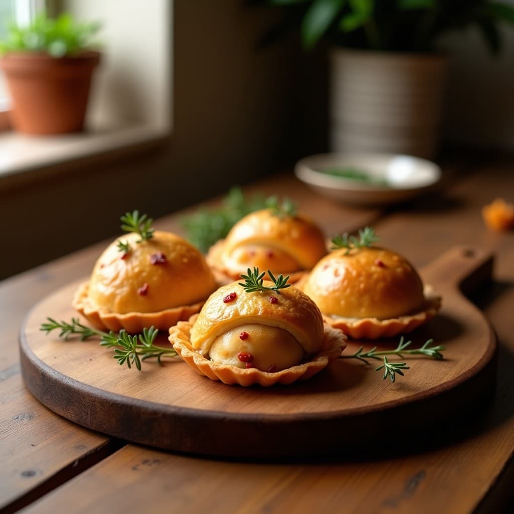 Hojaldres de Champiñones Portobello y Pimentón: Receta en Airfryer con Toque Francés
