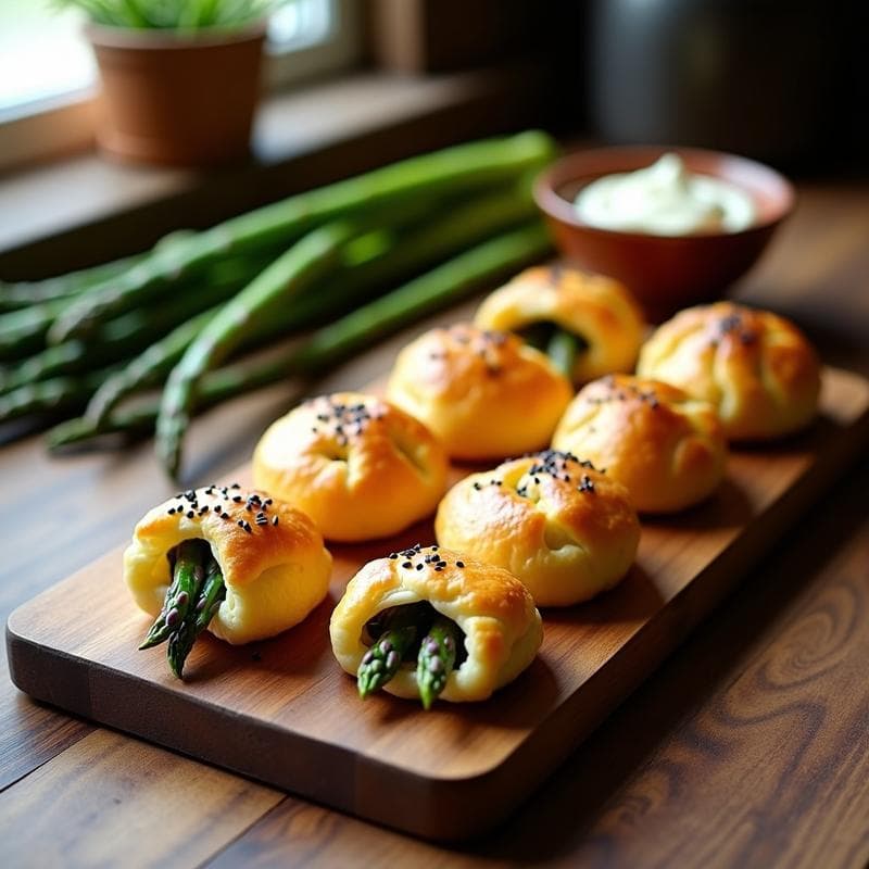 Hojaldres de Espárrago Trinidad y Queso de Anacardo: Receta Vegana al Airfryer en 12 Minutos