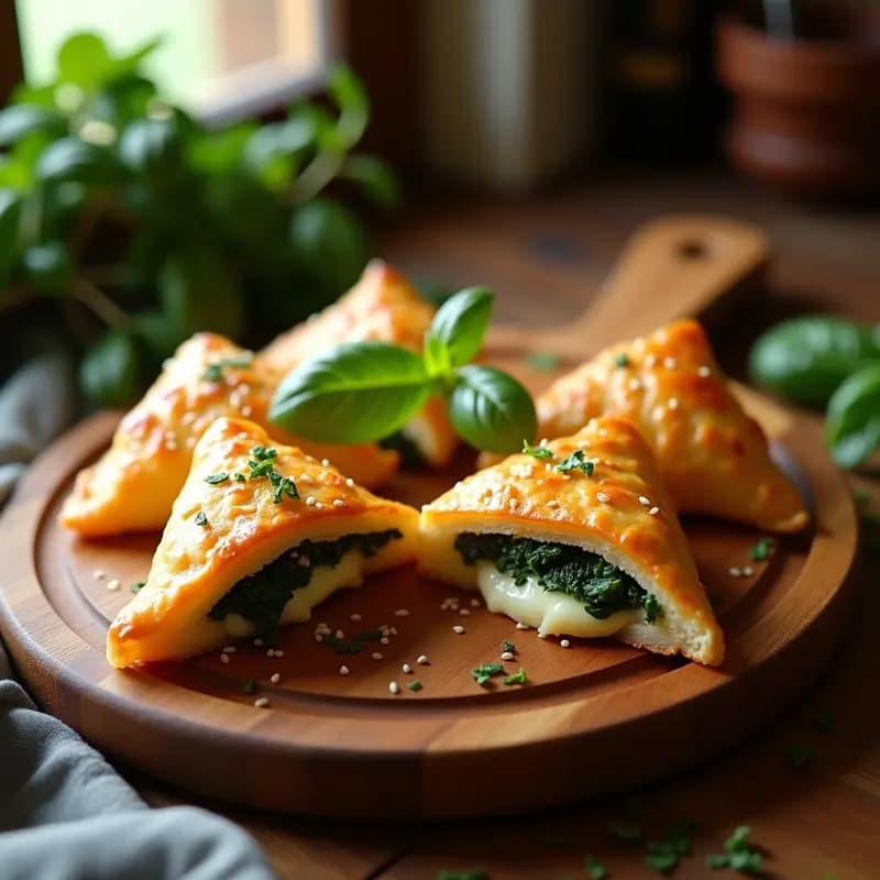 Hojaldres de Espinaca y Queso de Buffala: Entrante Italiano en Airfryer con Masa Filo