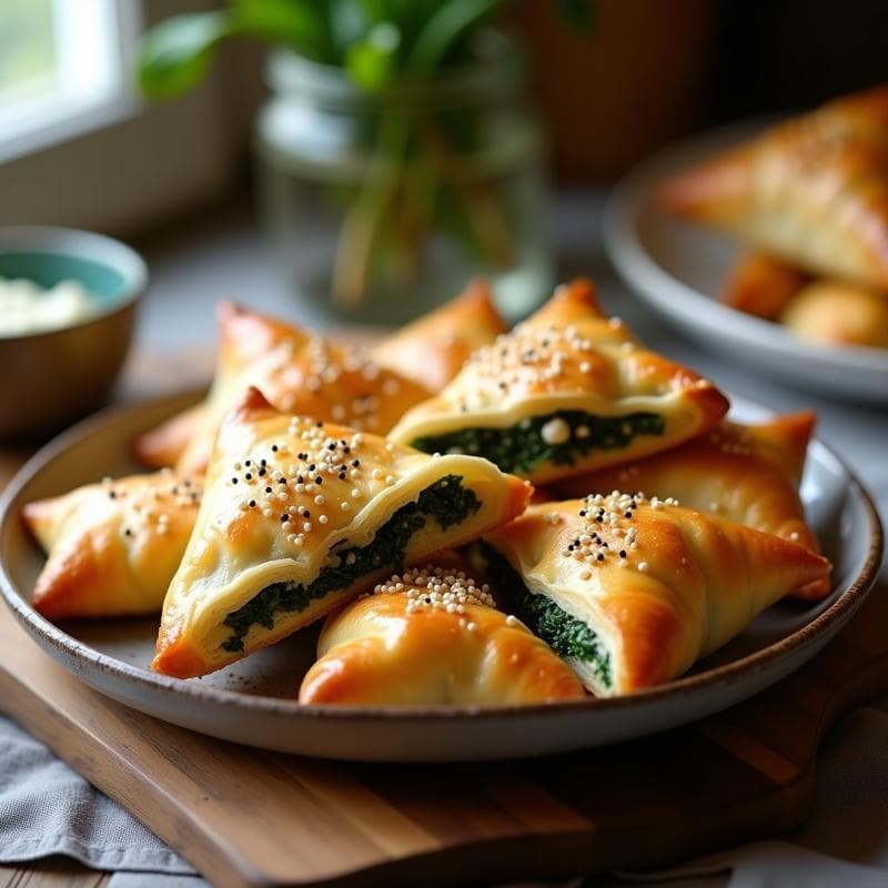 Hojaldres de Espinaca y Queso Feta: Receta en Airfryer Sin Aceite y Crujientes