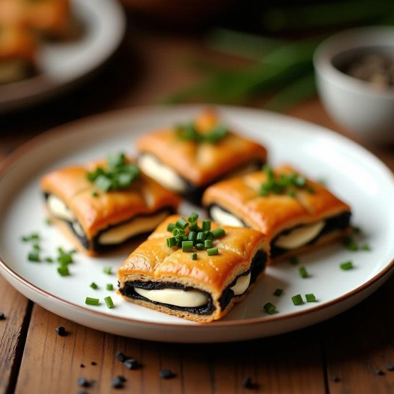 Hojaldres de Inchiostro con Relleno de Queso de Burro: Receta Venezolana Sin Horno y Alta en Proteína