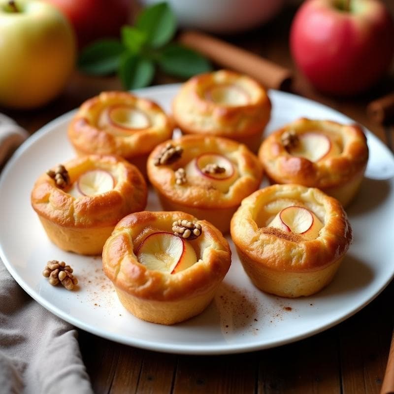 Hojaldres de Manzana y Canela sin Masa: Postre Keto en Airfryer con Queso Crema