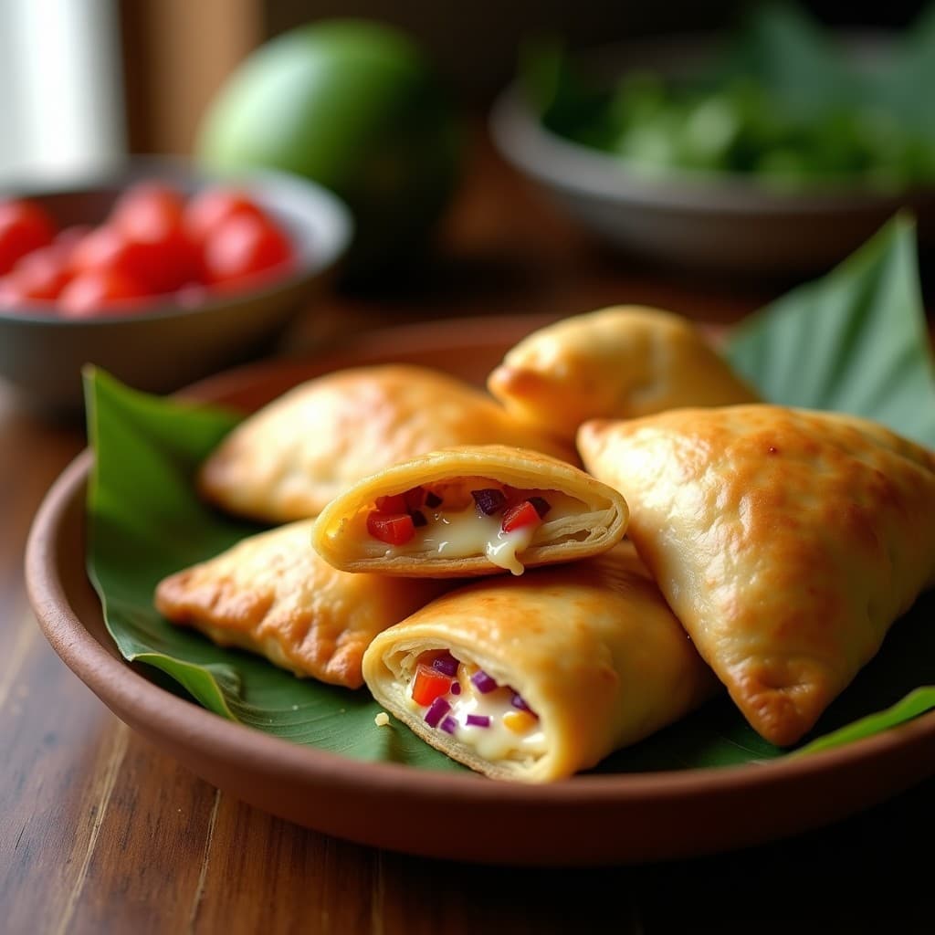 Hojaldres de Masarepa Rellenos de Queso de Mandioca: Empanadas Colombianas Sin Gluten