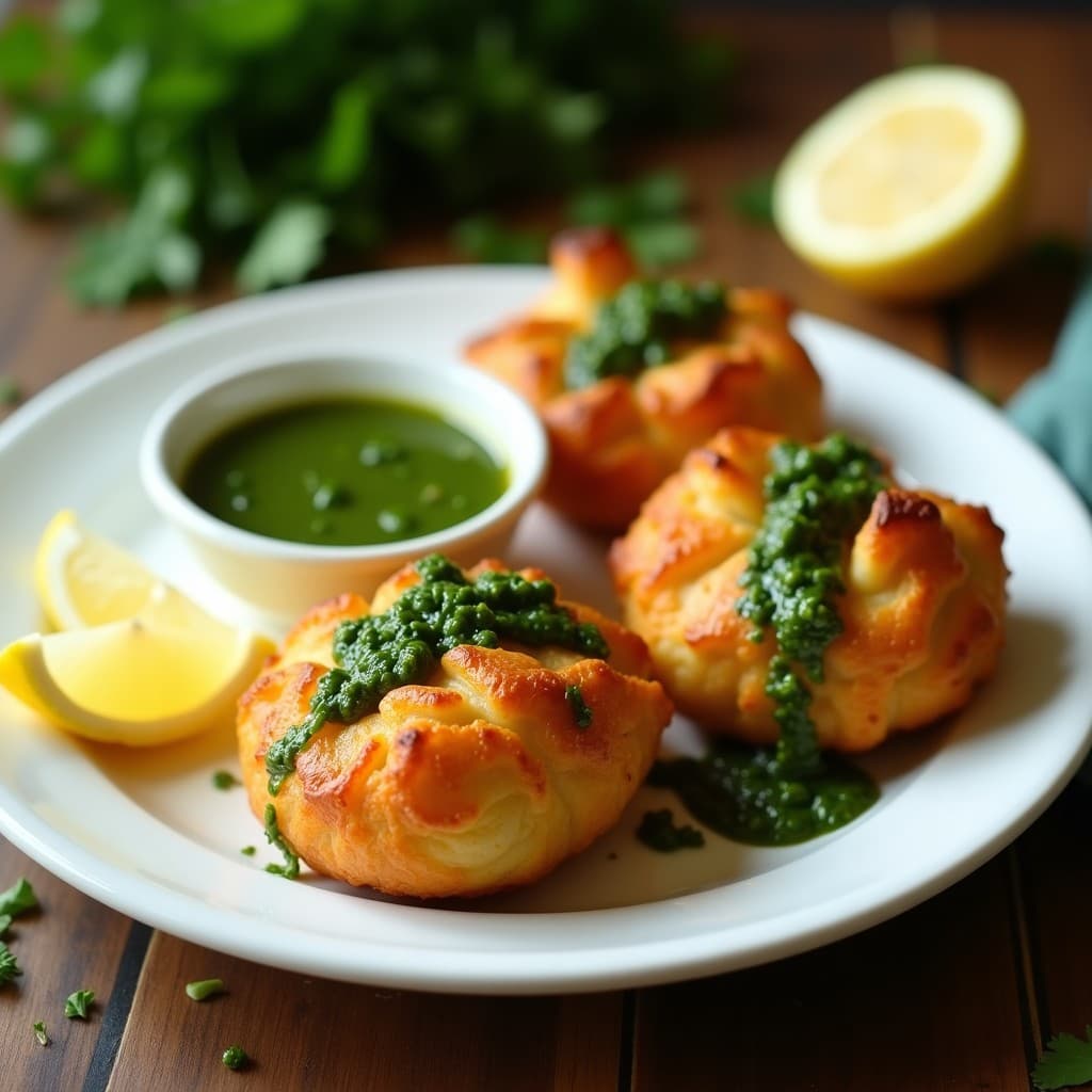 Hojaldres de Pan de Yuca Rellenos de Pollo al Chimichurri: Receta en Airfryer