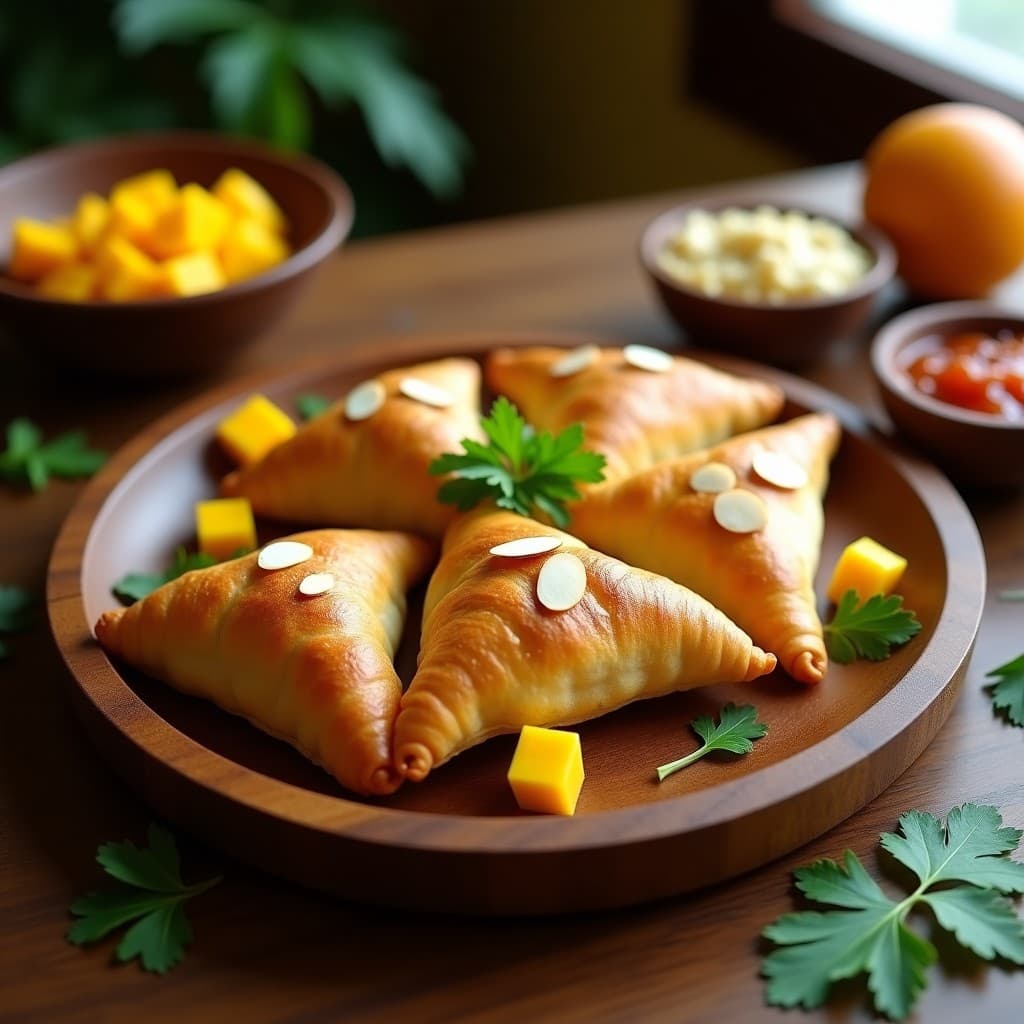 Hojaldres de Pollo al Curry y Mango: Receta India en Olla Express Ultra Rápida