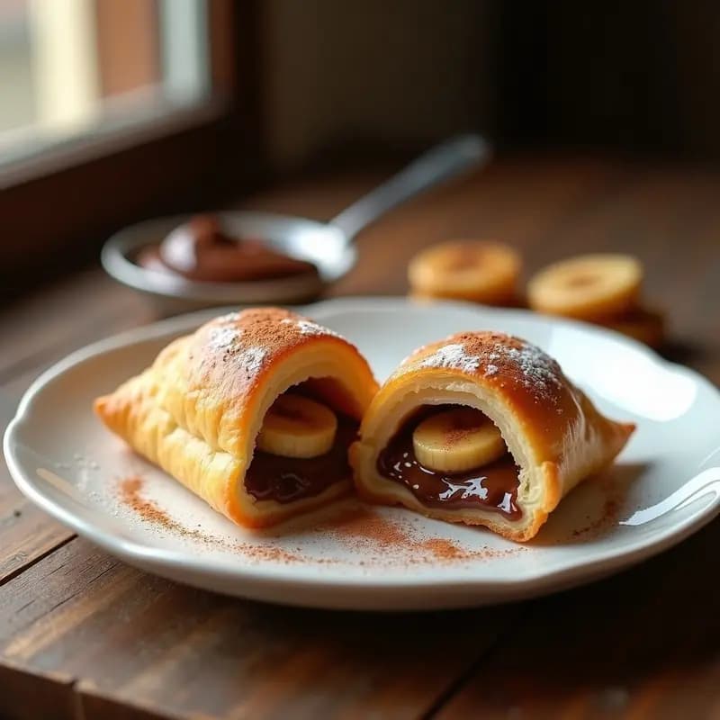 Hojaldres Rellenos de Nutella y Plátano: El Desayuno que Parece un Postre