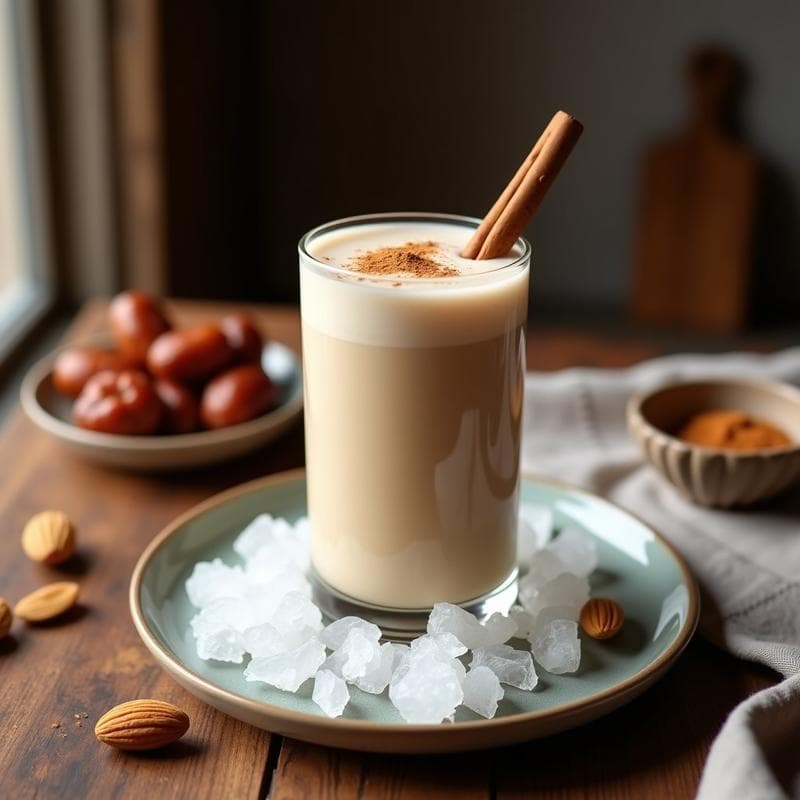 Bebida de Horchata de Almendra y Canela con Dátiles: Receta Vegana Sin Lactosa y Tradicional