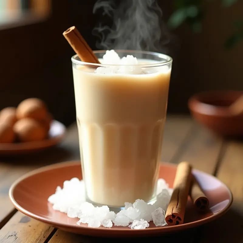 Bebida de Horchata de Almendra y Canela: Refresco Mexicano Sin Lactosa y Vegano