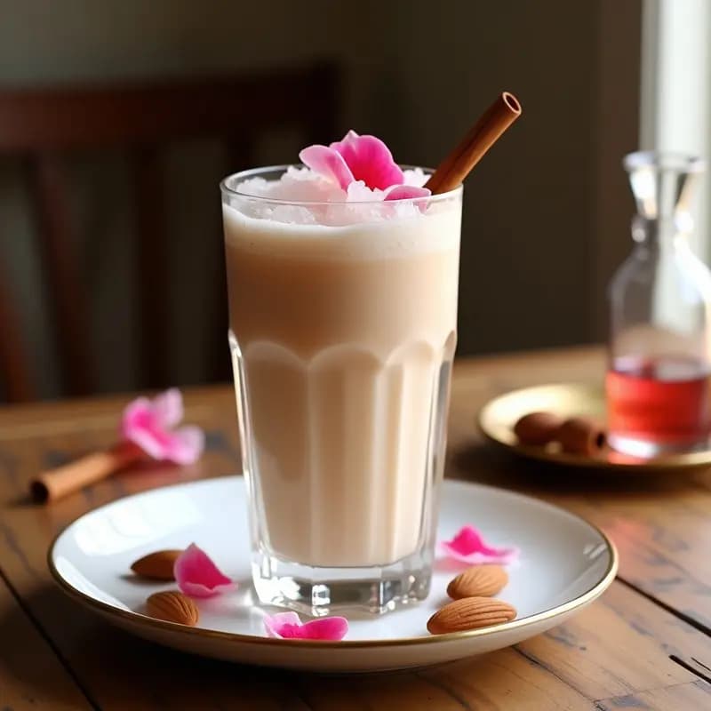 Bebida de Horchata de Almendras y Rosa: Receta Saudí Tradicional y Refrescante