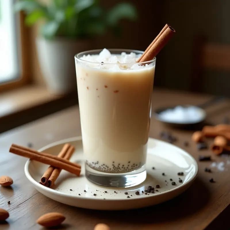 Bebida de Horchata con Canela y Chía: Versión Mexicana Keto y Sin Azúcar