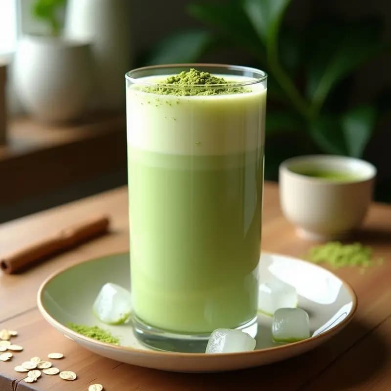 Bebida de Horchata con Matcha y Avena: Refresco Mexicano-Japonés Vegano