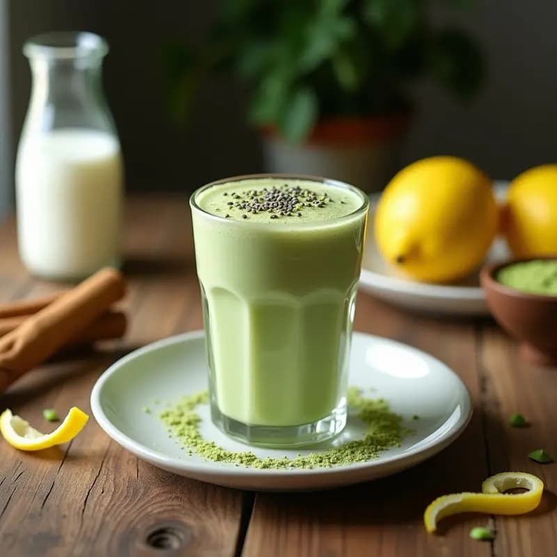 Bebida de Horchata con Matcha y Leche de Almendras: Receta Mexicana-Japonesa Sin Lactosa