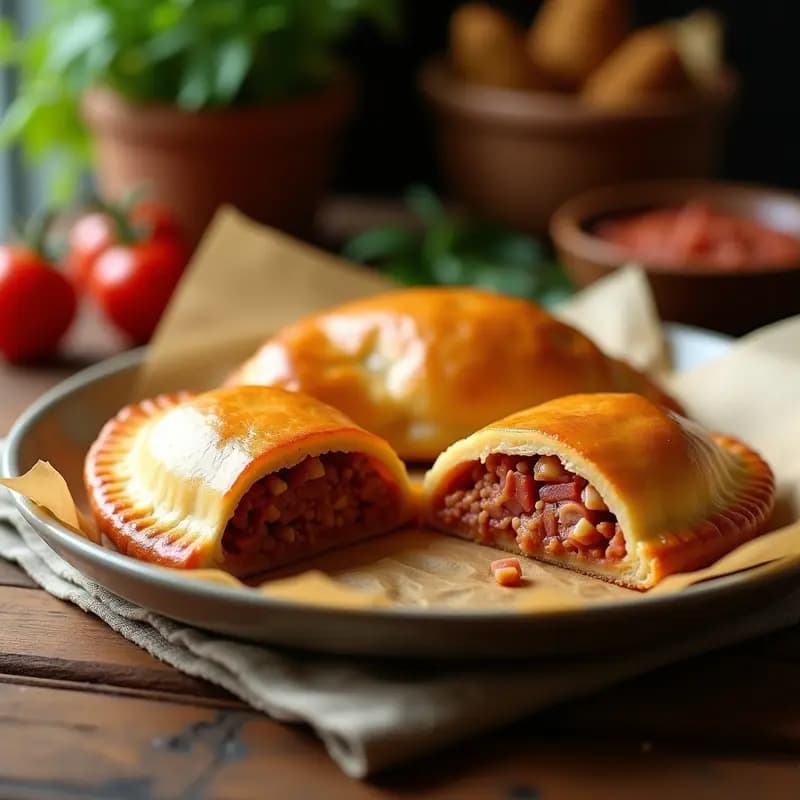 Hornazo salamantino: Empanada de lomo, jamón y chorizo para llevar de excursión