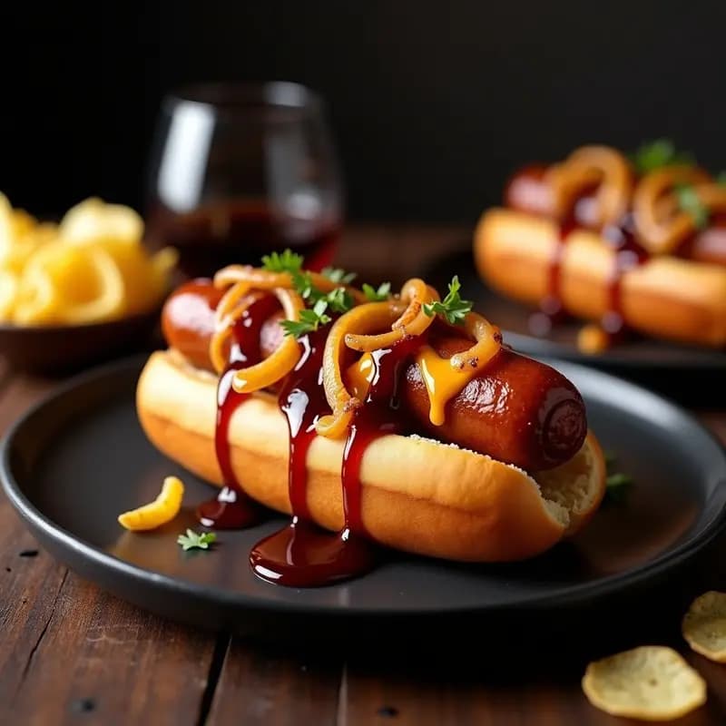 Hot Dog de Foie Gras con Cebolla Caramelizada y Salsa de Reducción de Vino Tinto: Receta de Lujo para Cheat Day
