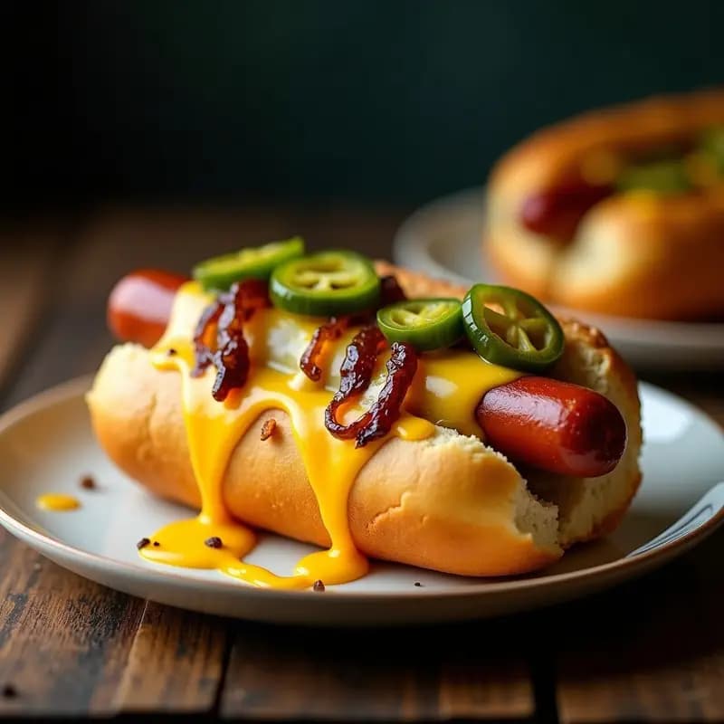 Hot Dogs con Pan de Brioche, Queso Pull-Apart y Salsa de Jalapeños: Receta para una Fiesta Épica