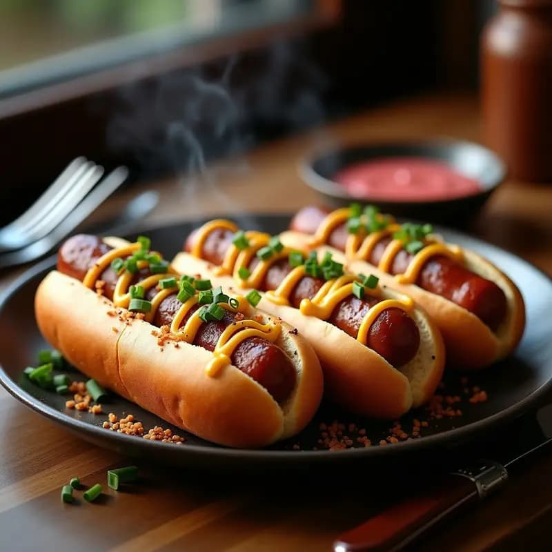 Hot Dogs de Foie Gras y Trufa Negra: Receta Gourmet de Comida Rápida