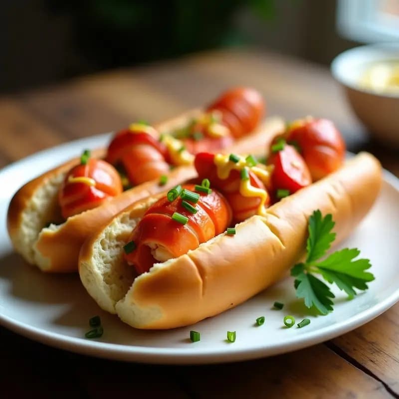 Hot Dogs de Langosta con Pan Brioche y Mantequilla de Ajo: Lujo en un Bocadillo