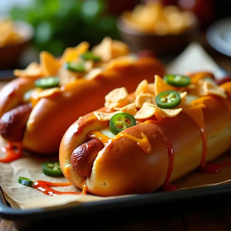 Hot Dogs con Pan de Pizza y Toppings de Nachos: La Reinvención del Perrito Caliente