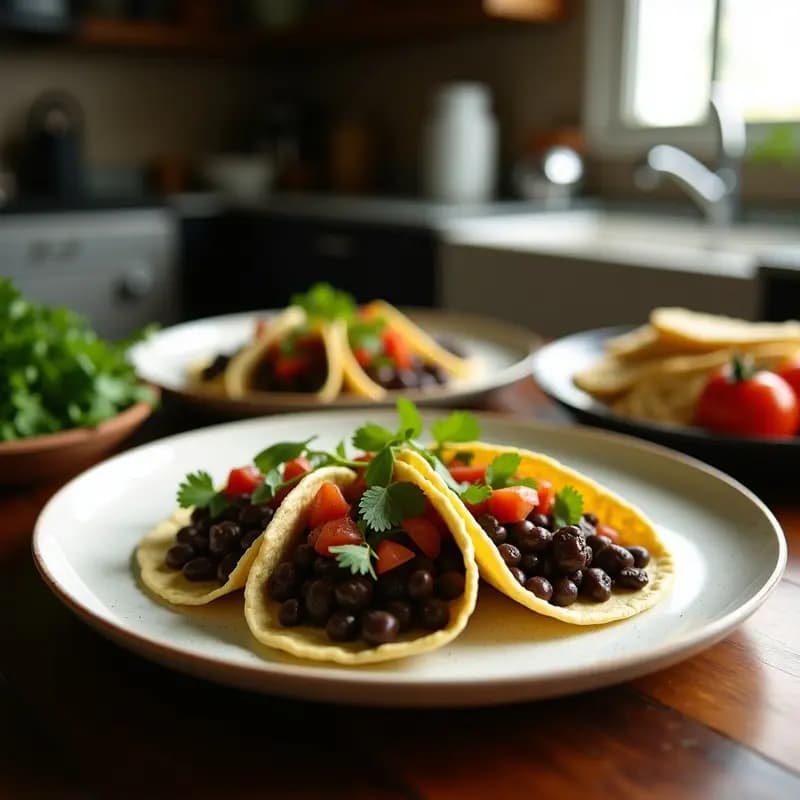 Huaraches de Nopales y Frijoles Negros: Receta Mexicana Vegana y Sin Harina