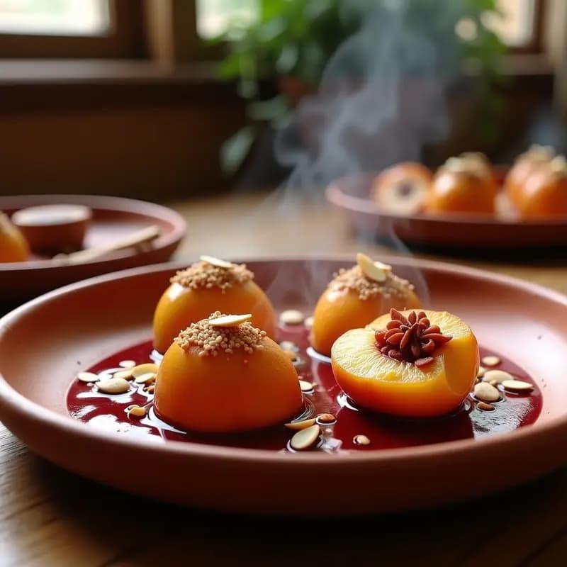 Huesillos con Vino: Postre Tradicional Aragonés con Fruta de Sartén